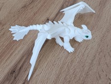 Іграшка рухлива Дракон Беззубик  Toothless 200 білий
